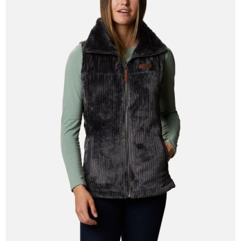 Columbia Ženske Prsluci - Fire Side Sherpa Tamno Sive Prugice | MRLI-42851